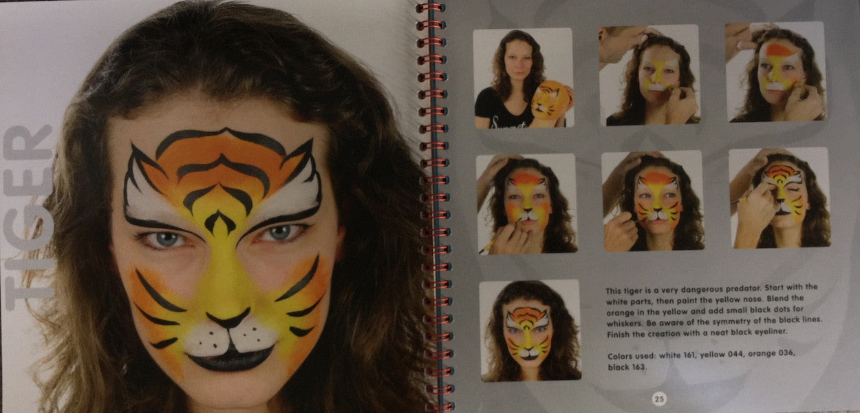 Scary face painting book by Nick Wolfe